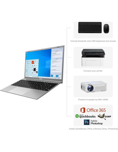 Laptop Coolby ZealBook 15.6" FHD IPS 8GB RAM 256GB SSD