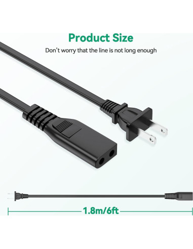 Cable de Alimentación AC FITE ON 1.5m Compatible GPX BCA209B