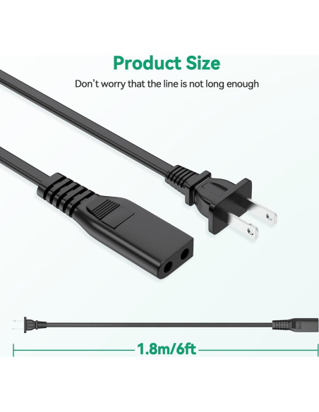 Cable de Alimentación AC FITE ON 1.5m Compatible GPX BCA209B