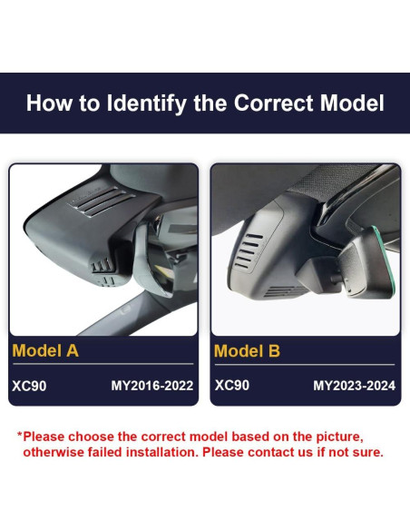 Cámara de Salpicadero Fitcamx 4K Delantera + 1080P Trasera para Volvo XC90 2023-2026