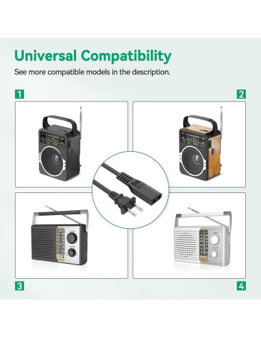 Cable de Alimentación AC FITE ON 1.5m Compatible GPX BCA209B