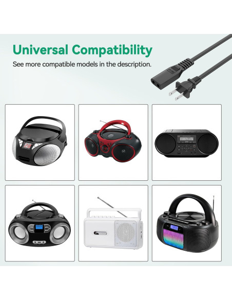 Cable de Alimentación AC FITE ON 1.5m Compatible GPX BCA209B