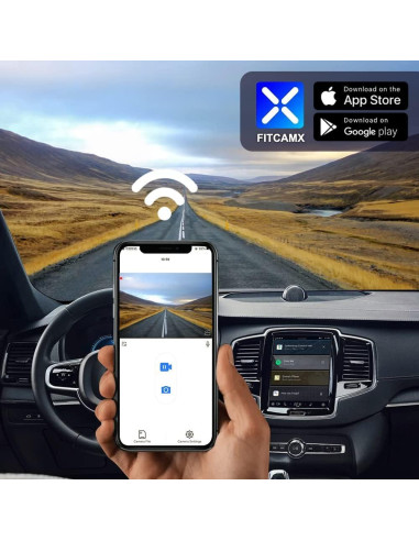 Cámara de Salpicadero Fitcamx 4K Delantera + 1080P Trasera para Volvo XC90 2023-2026