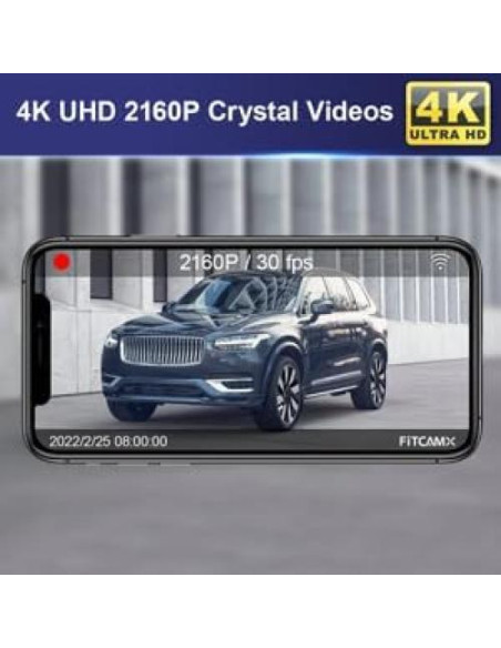 Cámara de Salpicadero Fitcamx 4K Delantera + 1080P Trasera para Volvo XC90 2023-2026