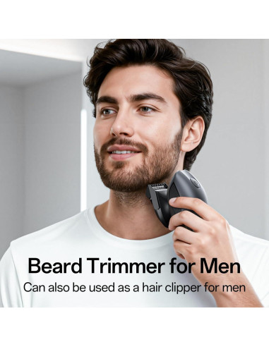 Afeitadora eléctrica 5 en 1 WEQOEE gris, recargable y a prueba de agua