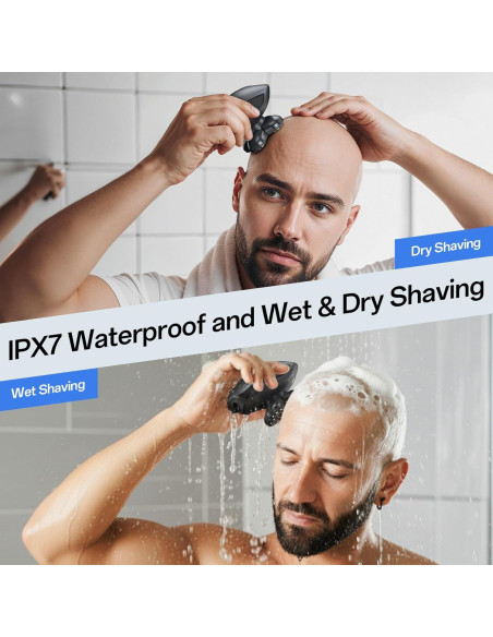 Afeitadora eléctrica 5 en 1 WEQOEE gris, recargable y a prueba de agua