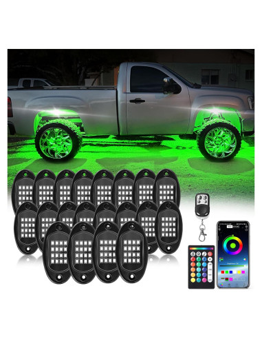 Kit de Luces LED RGB ZONECONA 20 Pods Control APP 12V