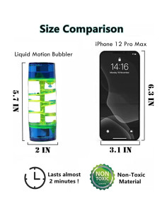 Temporizador líquido espiral Oneshow 5.5" verde relajante 2