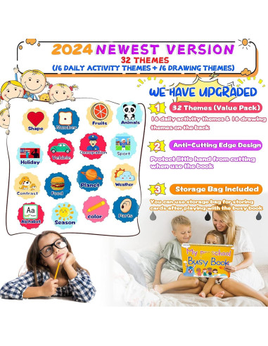 Libro Ocupado HeyKiddo para Niños 3+ Años, Actividades Educativas