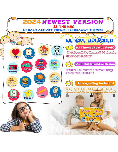 Libro Ocupado HeyKiddo para Niños 3+ Años, Actividades Educativas