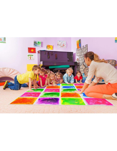 Azulejos de Piso Sensorial Art3d, 6 Piezas 30x30 cm Coloridos