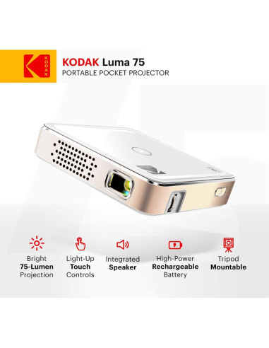 Proyector Portátil KODAK DLP Mini HD 80" 75 lúmenes