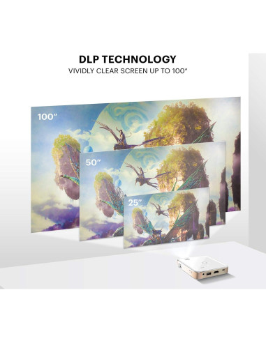 Proyector Portátil KODAK DLP Mini HD 80" 75 lúmenes