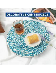 Bandeja Giratoria CLAYNIX de Madera 31.75 cm con Concha 2