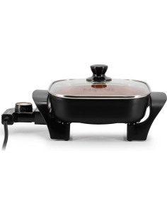 Sartén Eléctrica MegaChef 20 cm con Tapa de Vidrio y Antiadherente 2