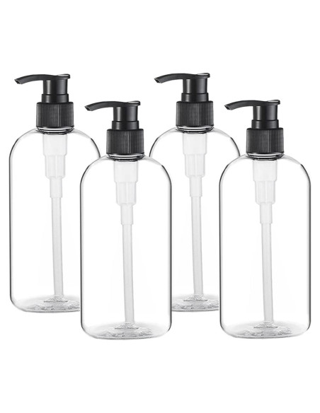 Botellas de Bomba de Plástico Vioetry 4 Paquetes 500ml