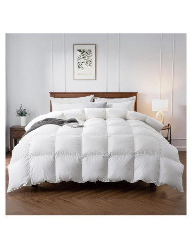 Edredón de Plumas DownAero Queen 228.6x228.6 cm Blanco