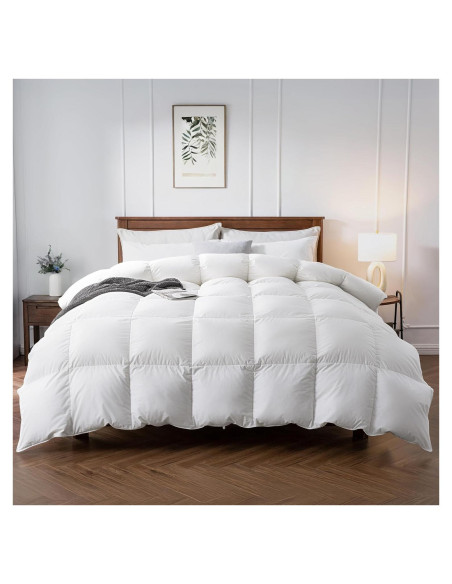 Edredón de Plumas DownAero Queen 228.6x228.6 cm Blanco