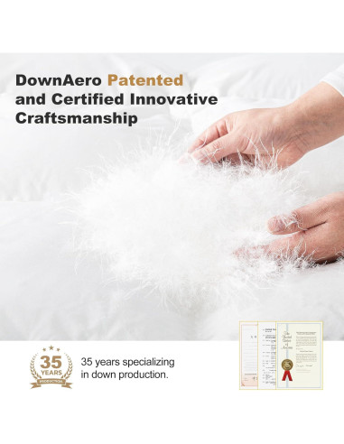 Edredón de Plumas DownAero Queen 228.6x228.6 cm Blanco