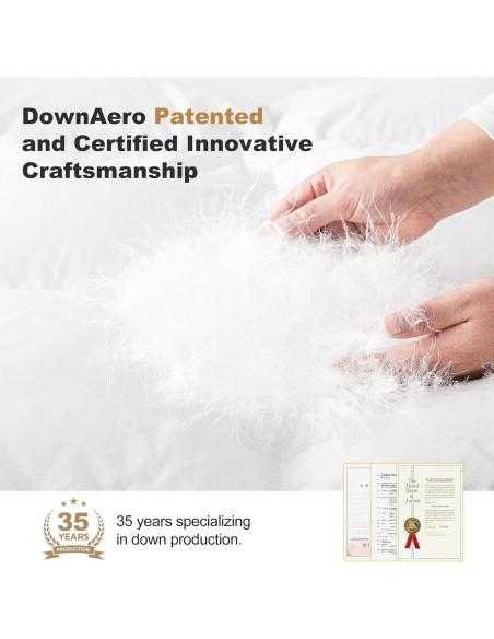 Edredón de Plumas DownAero Queen 228.6x228.6 cm Blanco