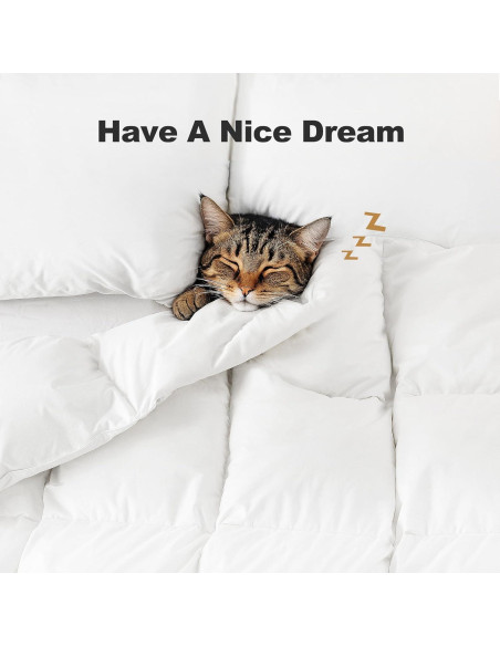 Edredón de Plumas DownAero Queen 228.6x228.6 cm Blanco