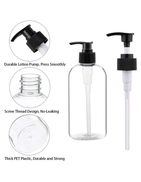 Botellas de Bomba de Plástico Vioetry 4 Paquetes 500ml