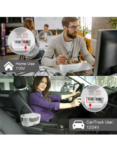 Calentador de Comida Eléctrico FVW 1.5L Portátil 110V/12V/24V 2
