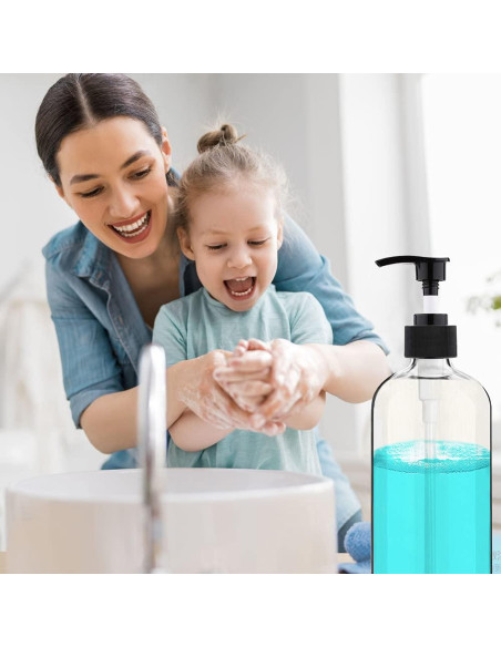 Botellas de Bomba de Plástico Vioetry 4 Paquetes 500ml