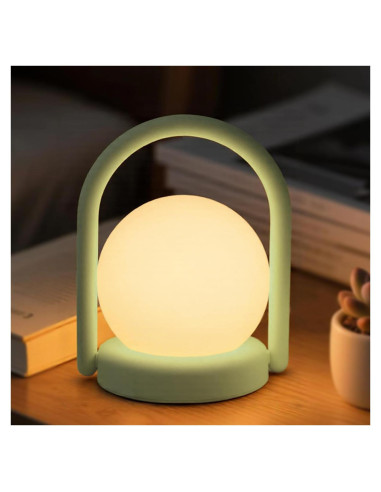 Lámpara Nocturna LED Vivilumens Verde Táctil Recargable 13cm