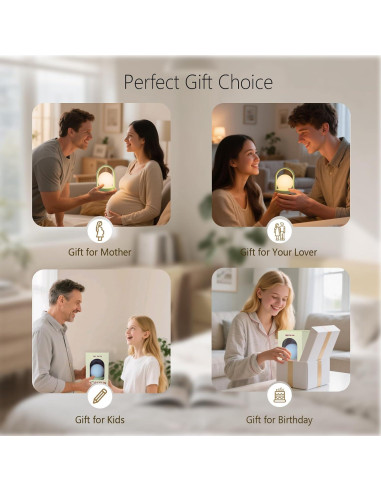 Lámpara Nocturna LED Vivilumens Verde Táctil Recargable 13cm