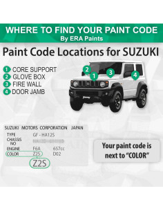 Pintura Automotriz ERA Z2A Rojo Burdeos Metálico 7.39 ml 2