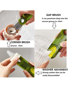 Cepillo de limpieza 3 en 1 Aynuma - Juego de 3 cepillos multifuncionales 2