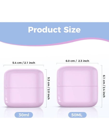 Contenedores de viaje Lhelca 30ml a prueba de fugas - 4 piezas