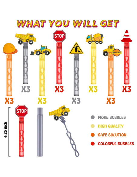 Varitas de Burbujas de Construcción QZCPGP - 24 Piezas