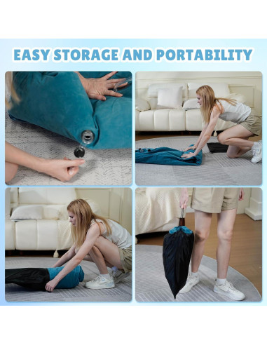 Silla Sensorial Inflable BMAG Peapod Azul 152.4 cm con Almohada