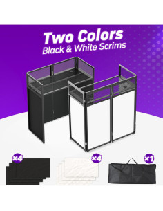 Cabina DJ Plegable YooKoo YK-DJB con Cortinas y Soporte 2