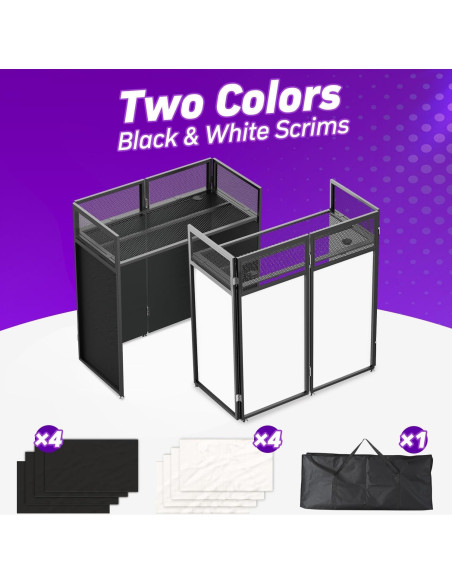 Cabina DJ Plegable YooKoo YK-DJB con Cortinas y Soporte