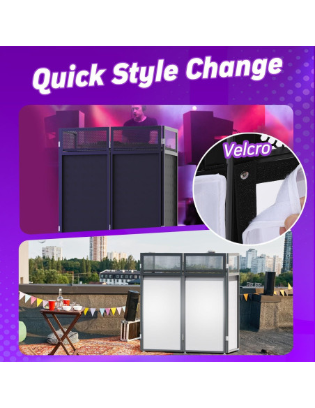 Cabina DJ Plegable YooKoo YK-DJB con Cortinas y Soporte