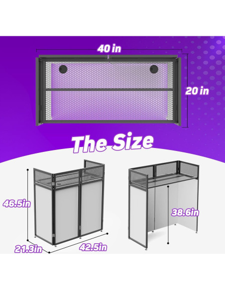 Cabina DJ Plegable YooKoo YK-DJB con Cortinas y Soporte