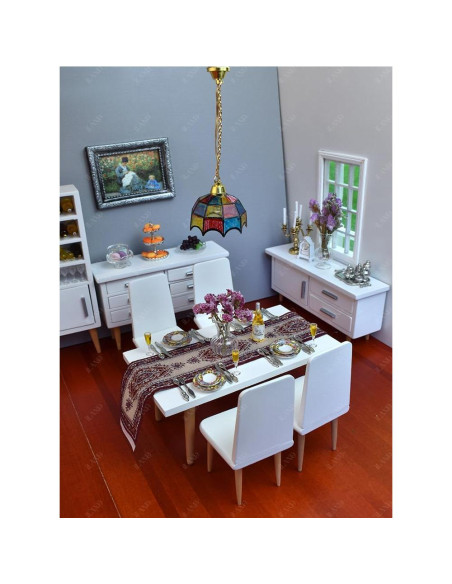 Lámpara Miniatura Clásica iLAND 1/12 Rejilla de Mosaico