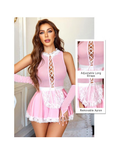 Lencería Sexy de Sirvienta Avidlove para Mujeres - Rosa 2