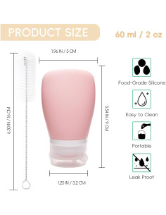 4 Botellas de Silicona para Aderezo 60ml XJMWXHFC 2