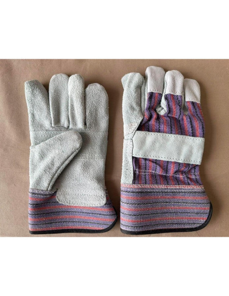 Guantes de Trabajo Greendale - Paquete de 12 - Cuero y Algodón