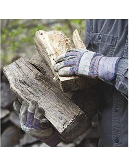 Guantes de Trabajo Greendale - Paquete de 12 - Cuero y Algodón