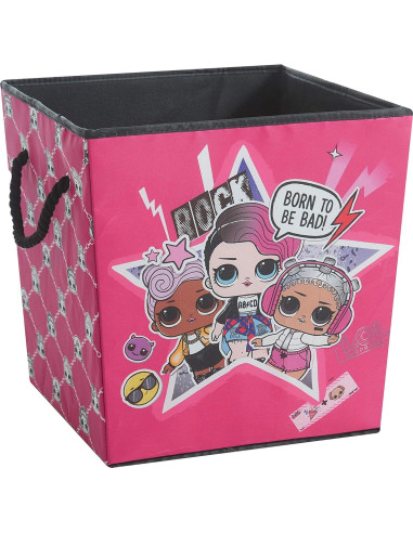 Juego de 2 Cubos de Almacenamiento LOL Surprise Rosa 33x33x33 cm