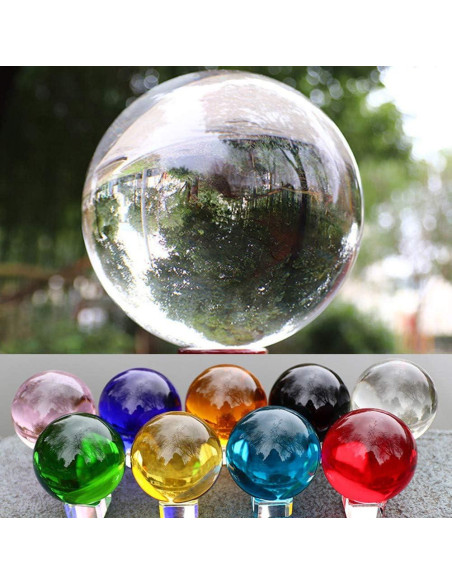 Esfera de Cristal K9 Azul 5 cm con Soporte para Decoración