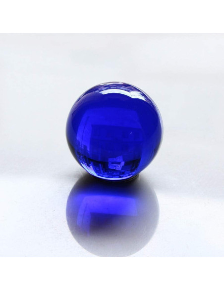Esfera de Cristal K9 Azul 5 cm con Soporte para Decoración