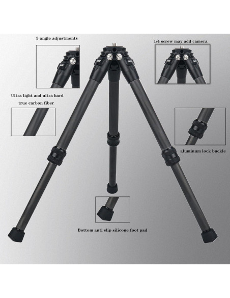 Trípode Mini de Fibra de Carbono QIshang para Cámaras de Acción