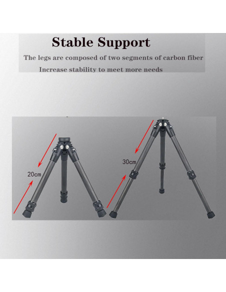 Trípode Mini de Fibra de Carbono QIshang para Cámaras de Acción
