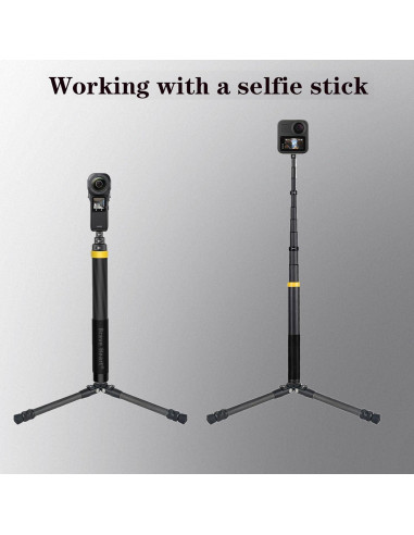 Trípode Mini de Fibra de Carbono QIshang para Cámaras de Acción